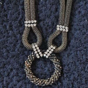 Nordstrom statement necklace, black with rhinestones! Gorgeous!